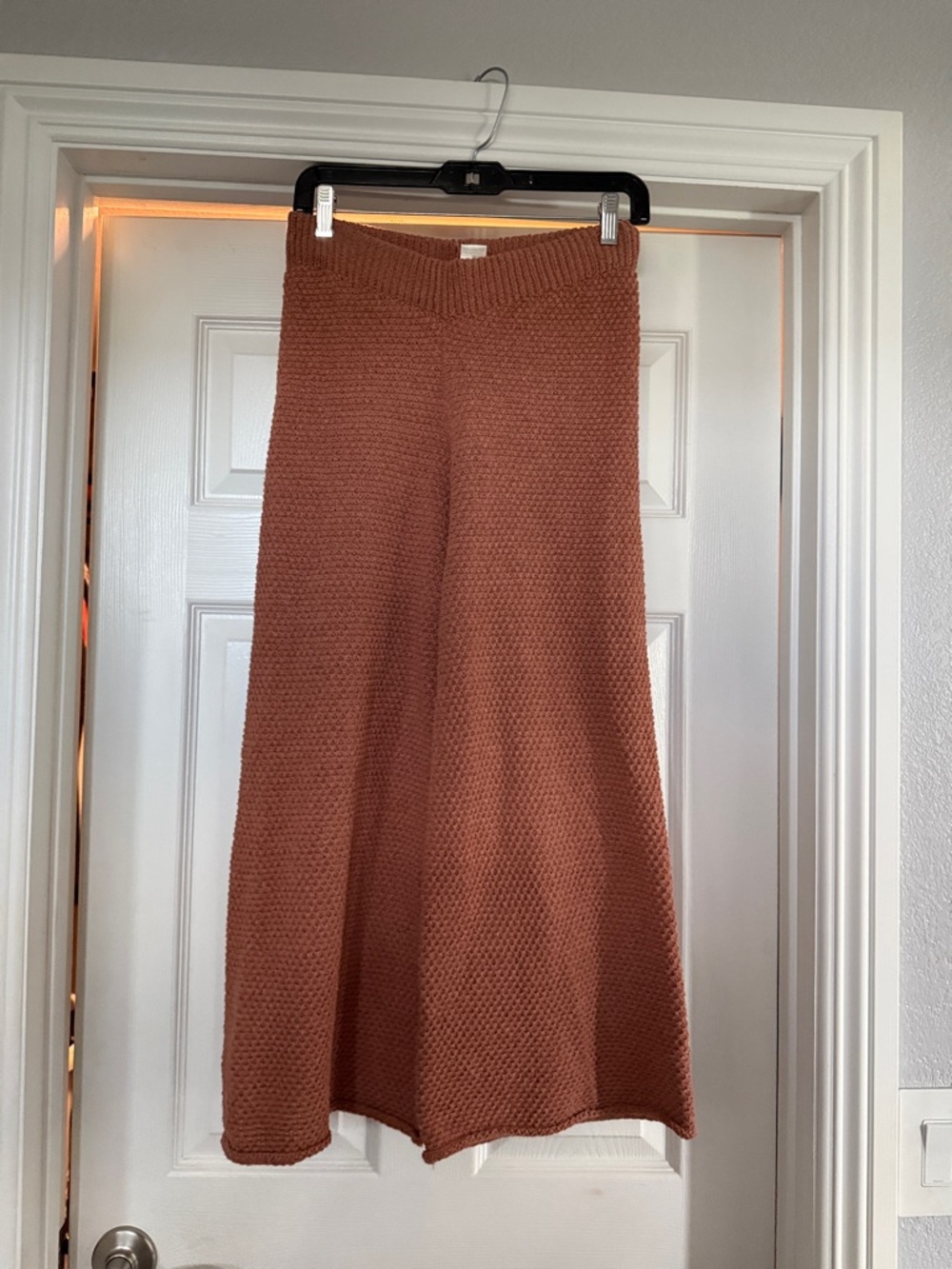 Knit Wide-Leg pants in Rust